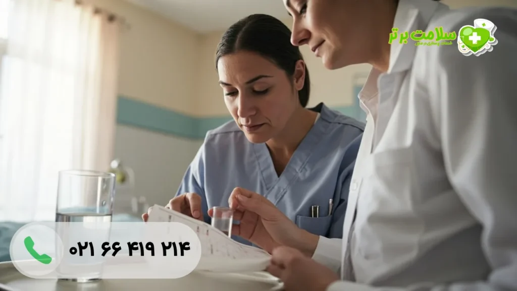 همراه بیمار در بیمارستان